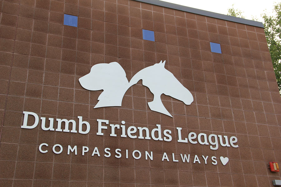 Outside building sign for Dumb Friends League photo